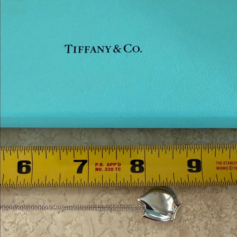 Tiffany & Co. 18K Gold & Sterling Pendant Butterfly Necklace